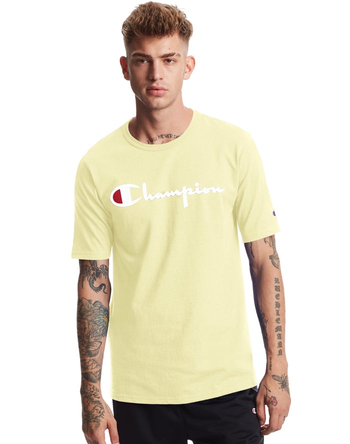 Camiseta Champion Hombre - Heritage Vintage Logo ( Amarillo ) 1729365-ZW